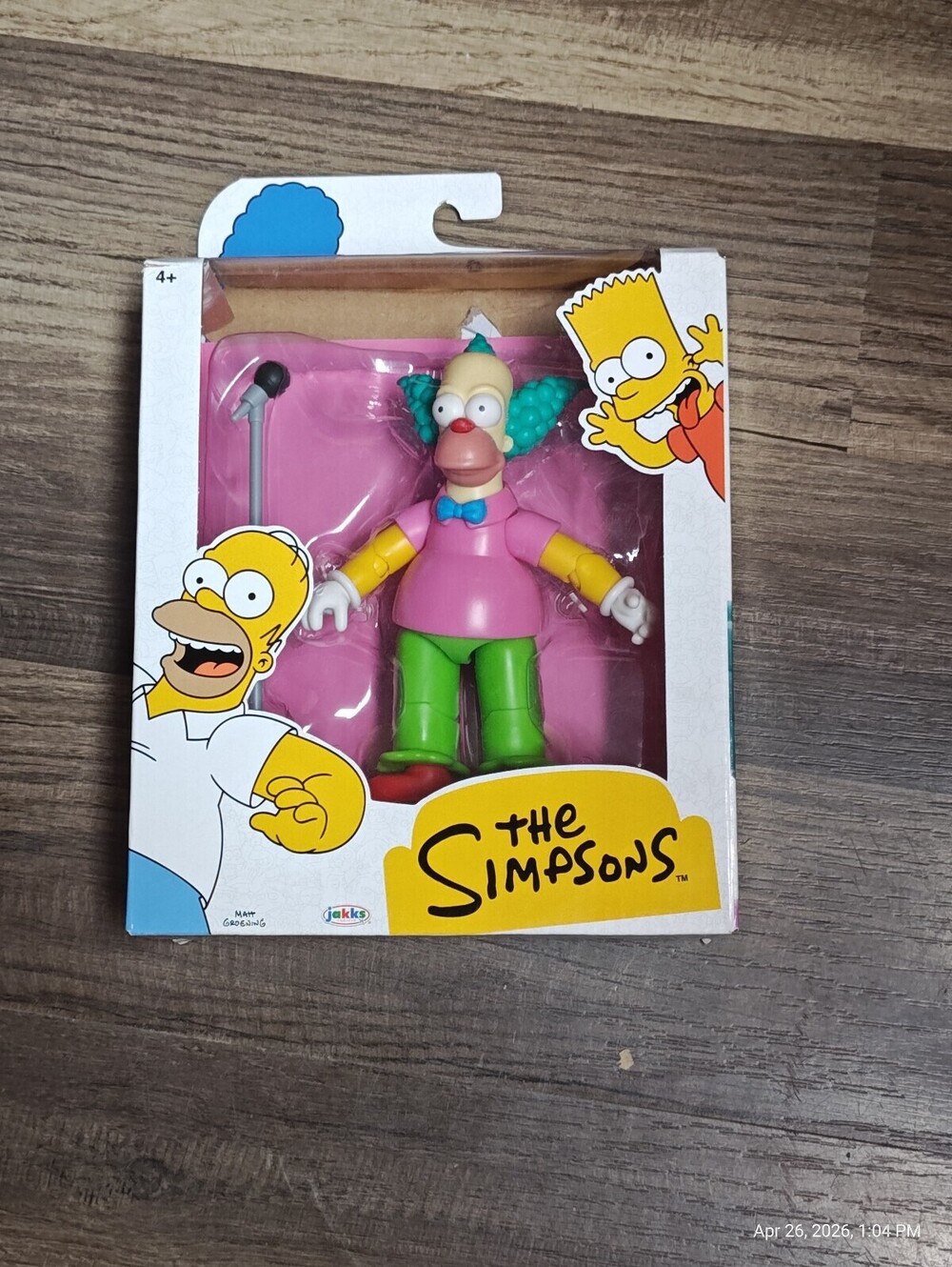 Jakks Pacific The Simpsons Wave 2 Krusty the Clown 5" Figure New